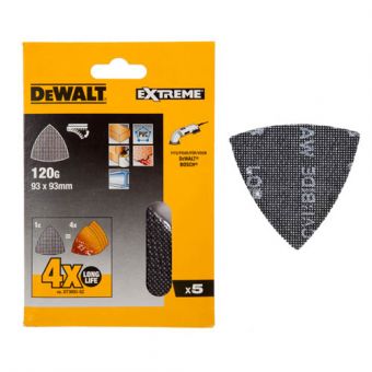 Шлифлистыи DeWALT "EXTREME" для дельтошлифмашин, универсальные 93мм, зерно 120, (5 шт.)
