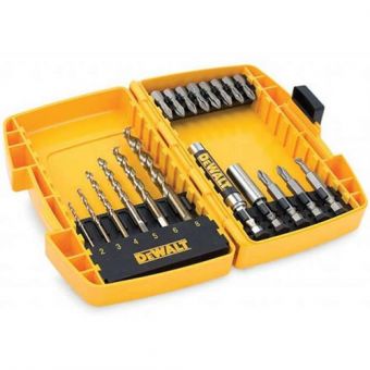 Набор насадок и сверел по металлу DEWALT "EXTREME®",19 предм.:сверла по металлу d=2, 3, 4, 5, 6, 8 мм, биты: Ph2-4шт,Pz2-4шт,Ph2х50мм,Pz2х50мм,SL5.5х50мм, магн. держатель, магн. держатель со вставкой.