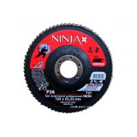 Круг пелюстковий шліфувальний NINJA Zirconium TM VIROK Т27 125х22 мм Р36 Al Inox Steel
